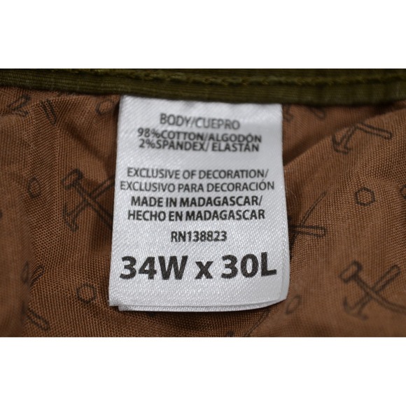 Hawx Work Gear Carpenter‎ Pants Reinforced OD Green Mens 33" x 28" - Picture 12 of 13